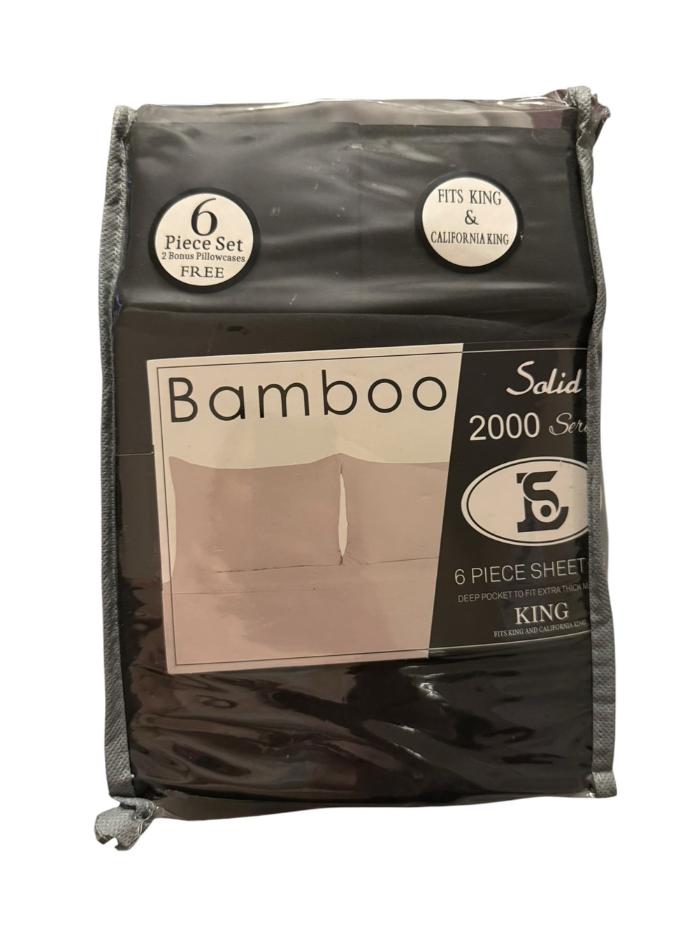 BAMBOO Solid 6-Piece Sheet Set in Dark Brown
